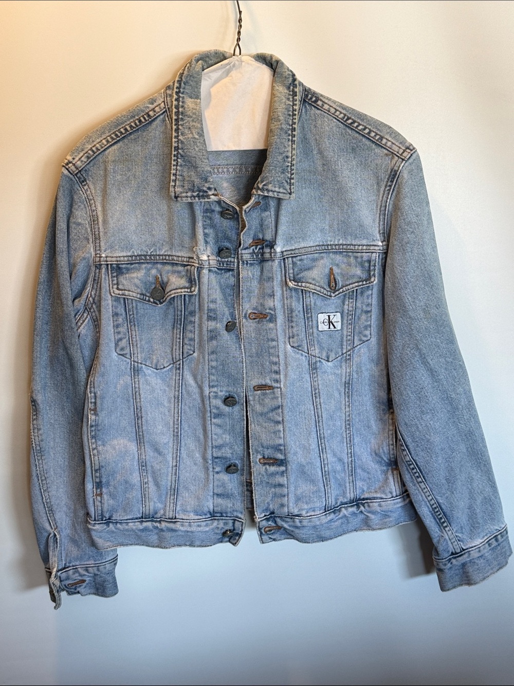 Calvin Klein Light Wash Denim Jacket - Men Size: M